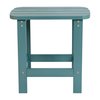 Flash Furniture Charlestown All-Weather Poly Resin Wood Adirondack Side Table in Teal JJ-T14001-TL-GG